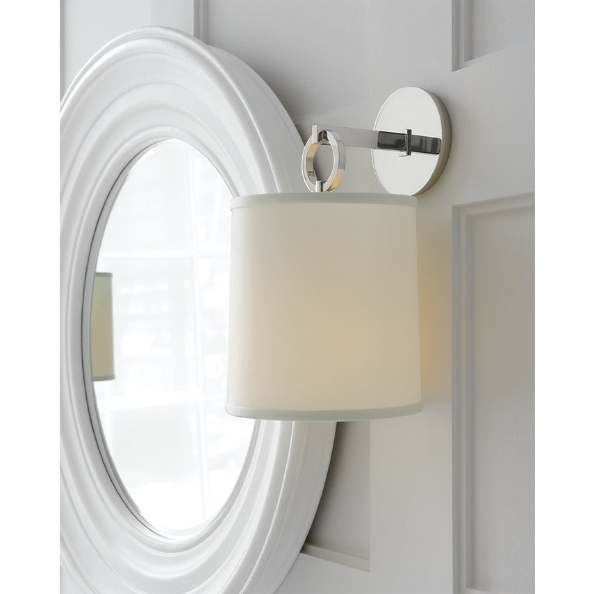 French Cuff Sconce with Silk Shade