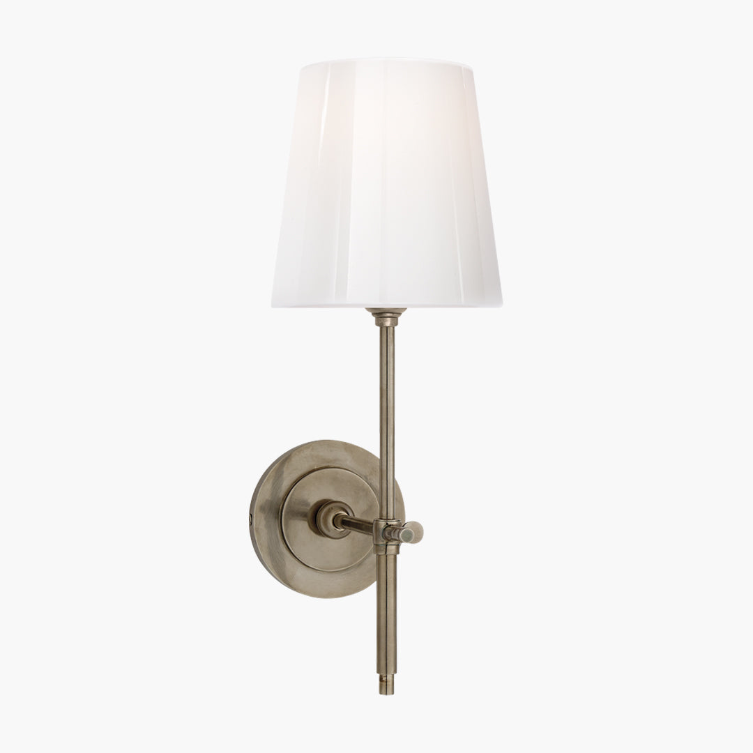Bryant Sconce with White Glass