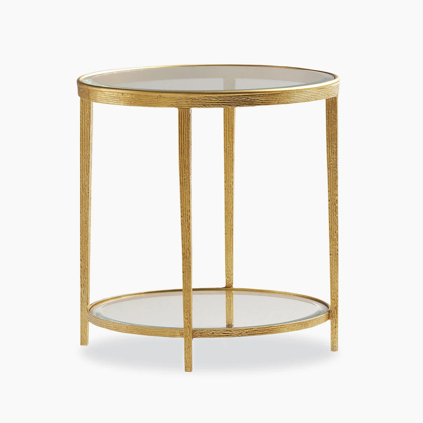 Jinx Side Table in round in Brass