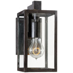 Fresno Sconce in Aged Iron with Clear Glass