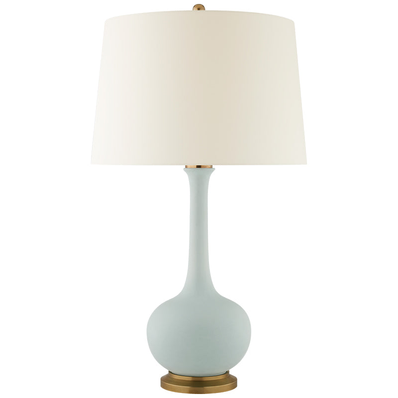 Coy Table Lamp with Linen or Natural Percale Shade