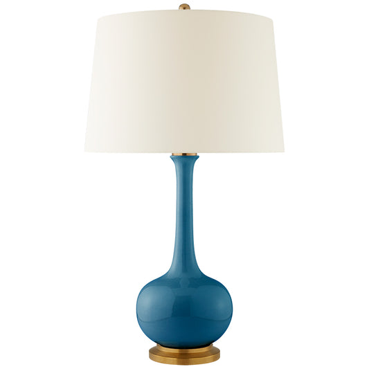 Coy Table Lamp with Linen or Natural Percale Shade