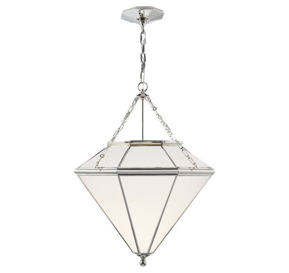 Cannes Pendant with White Glass
