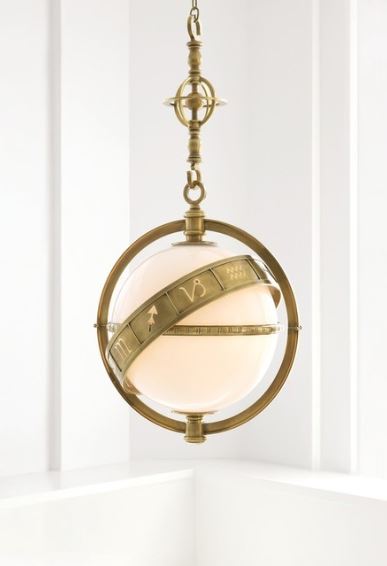 Zodiac Pendant with White Glass