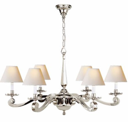 Myrna Chandelier with Linen or Natural Paper Shades