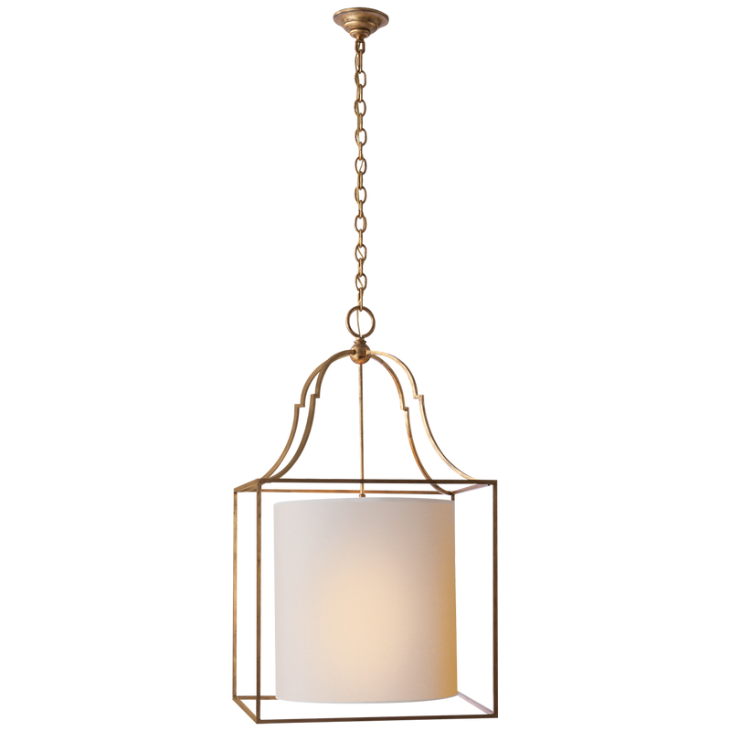 Gustavian Lantern with Natural Paper Shade
