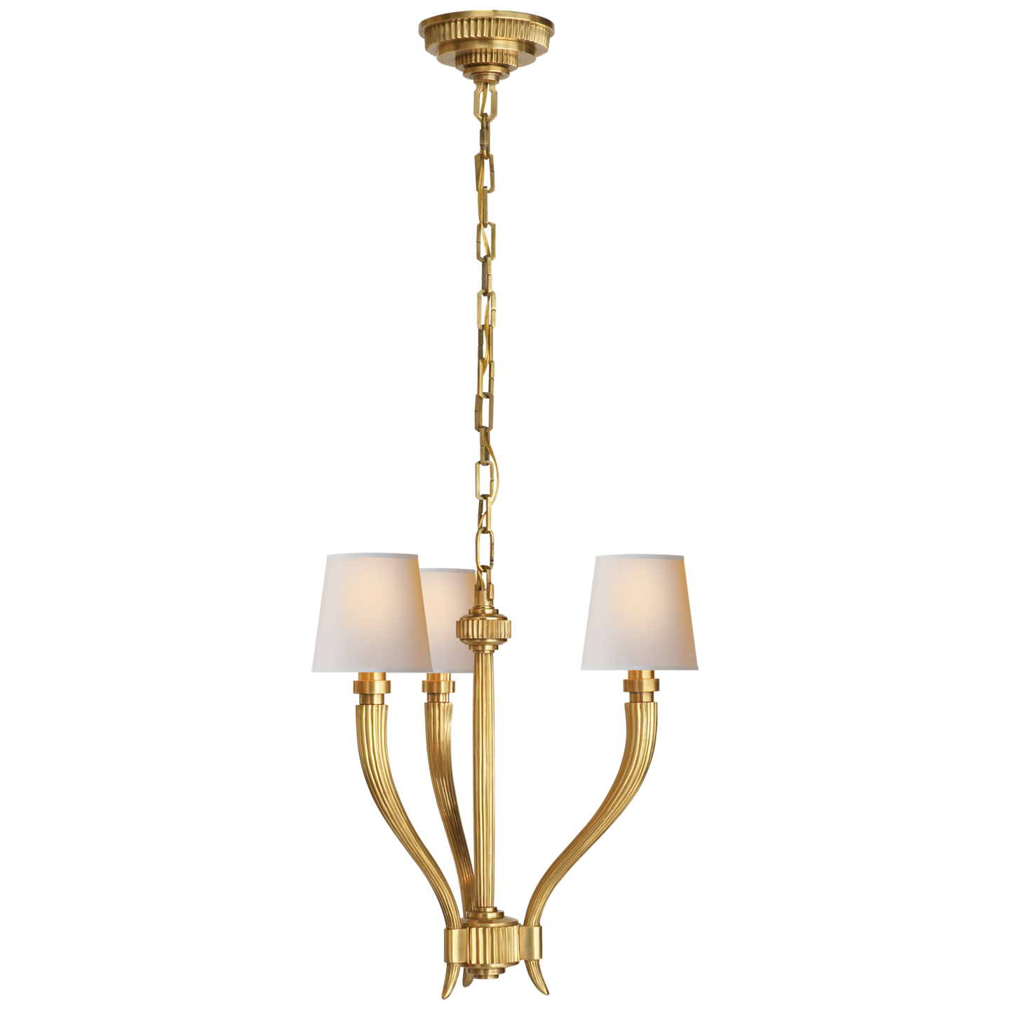 Ruhlmann Chandelier with Linen or Natural Paper Shades