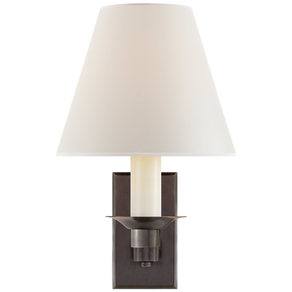 Evans Sconce with Percale Shade