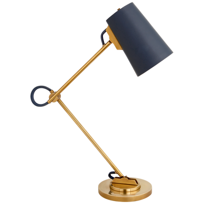 Benton Adjustable Desk Lamp with Leather Shade