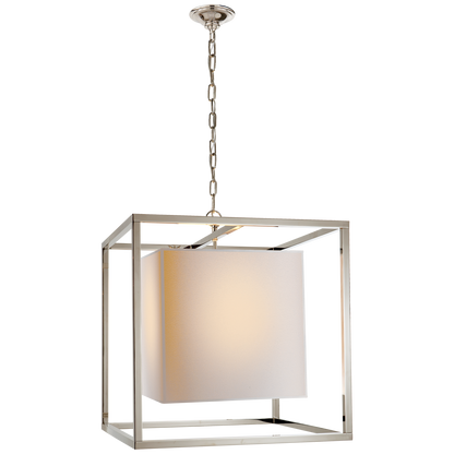 Caged Lantern in Polished Nickel