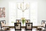 Ruhlmann Chandelier with Linen or Natural Paper Shades